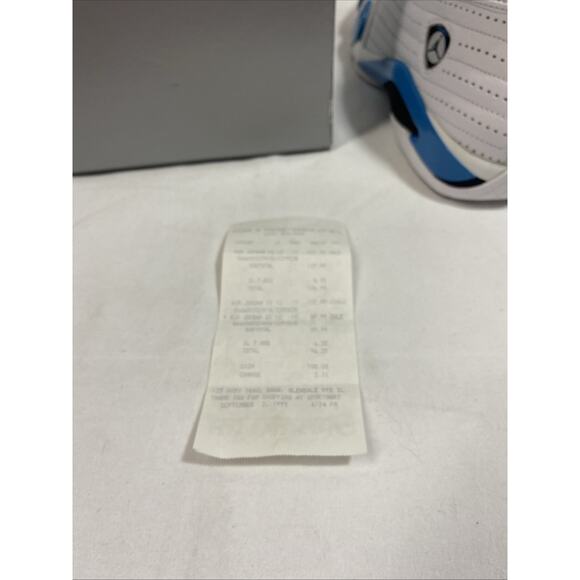 Nike Air Jordan 14 XIV Low '99 136019-101 Obsidian-Columbia Blue Size 12 NEW - Picture 13 of 13